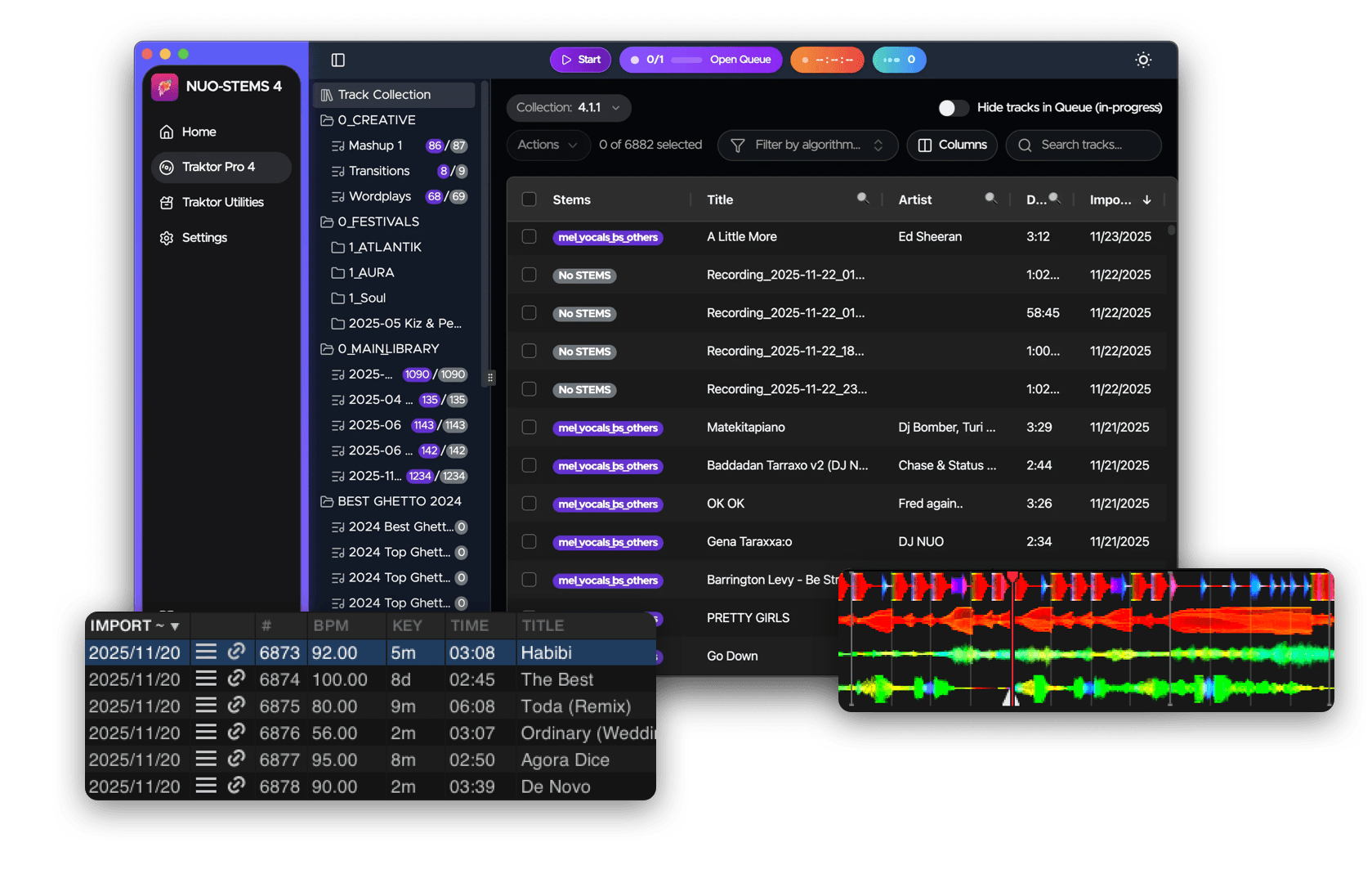 NUO-STEMS version 4.0 Traktor Pro 4 integration